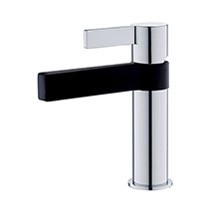 Vivo Noir Basin Mixer BLK/CHR