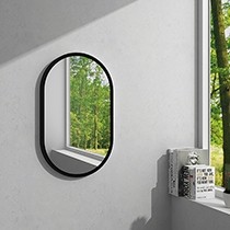 Hios Oval Mirror BLACK