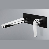 Atlanta Wall Mixer/Spout C/BLK